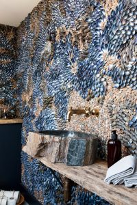 Blott Kerr-Wilson, 'Retrouvius', detail of mussel shelled interior with shelf